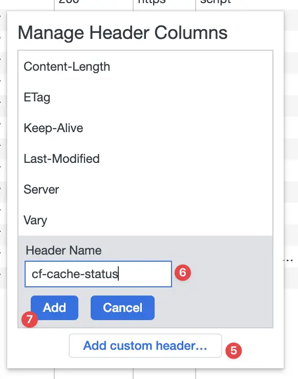 Chrome Dev Tools Header Tag