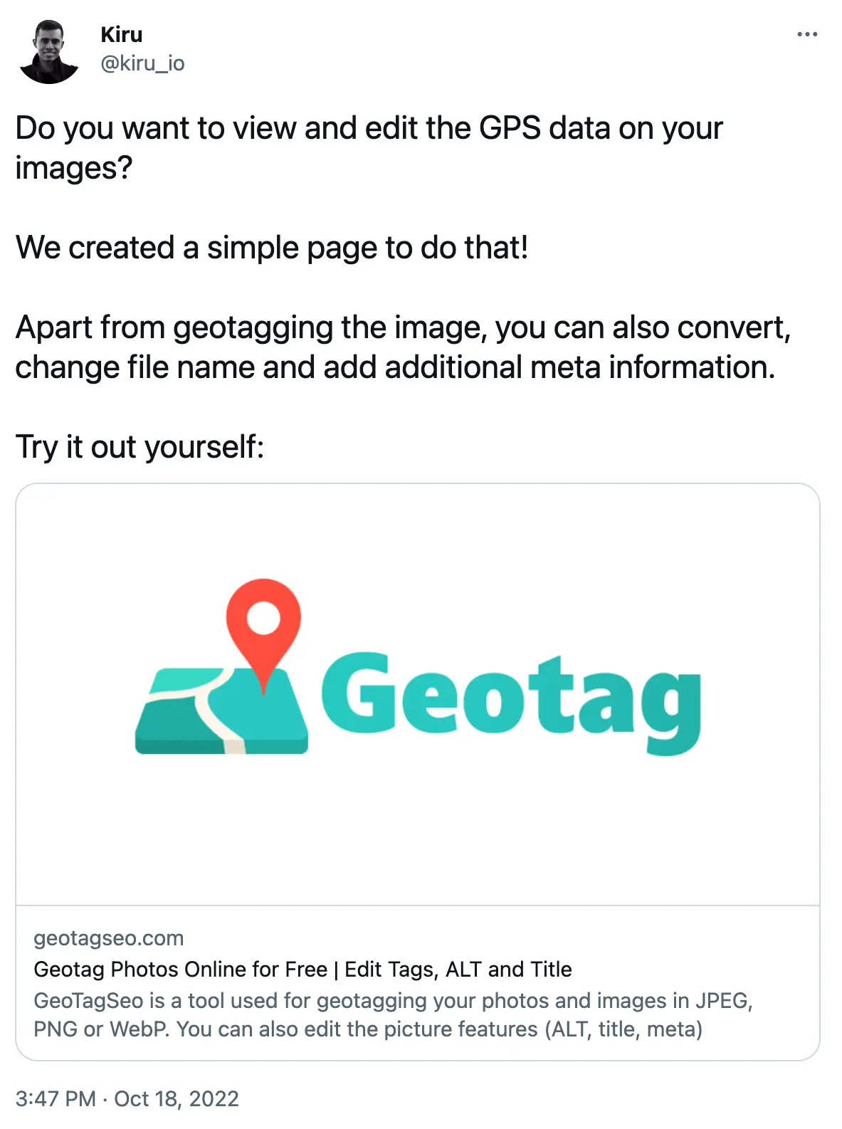 Shared GoeTagSeo Tweet